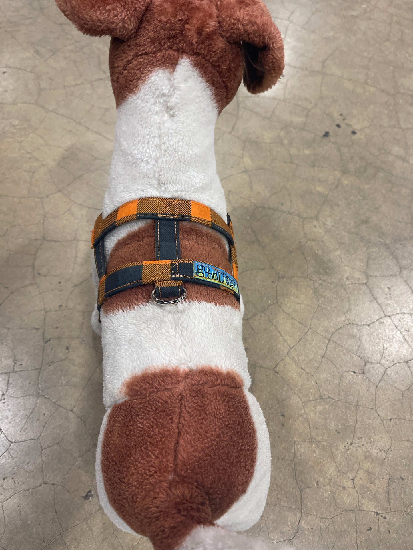 Orange Plaid Harness