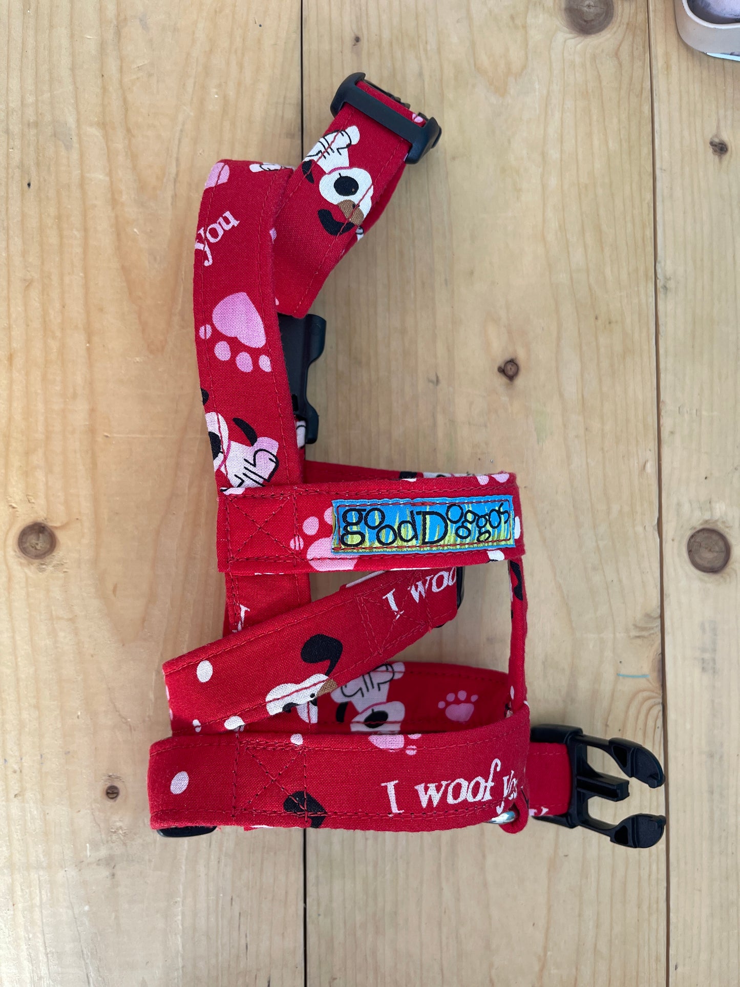 I Woof You (Red) Harness