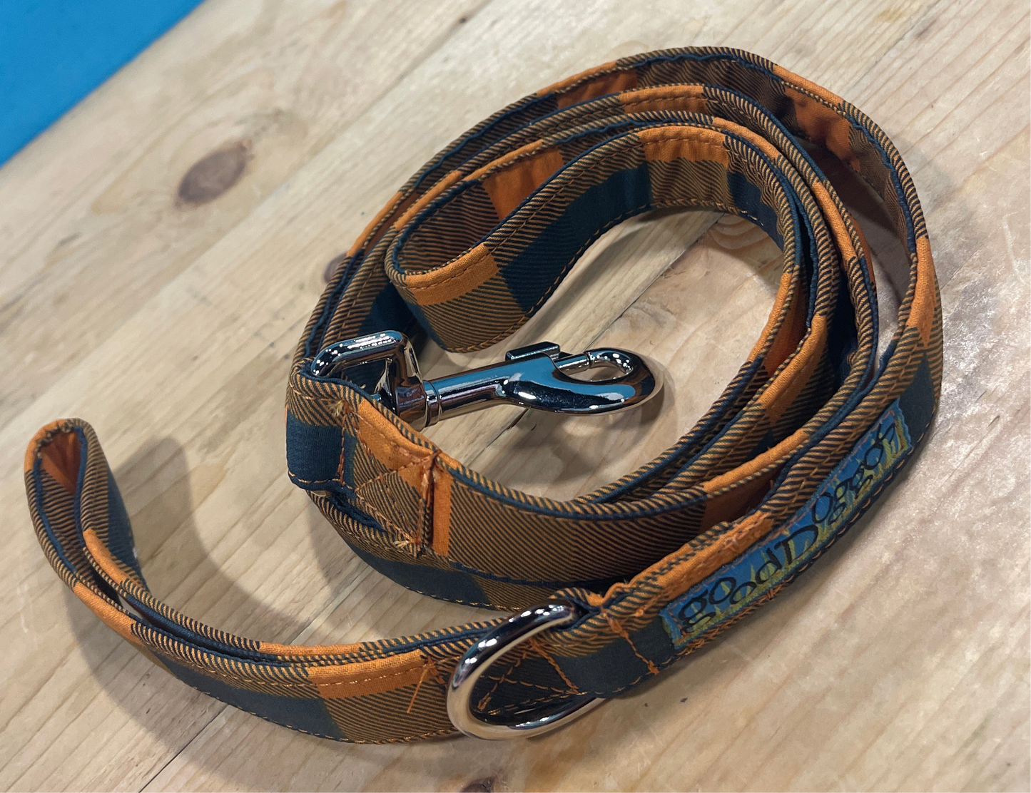 Orange Plaid Leash