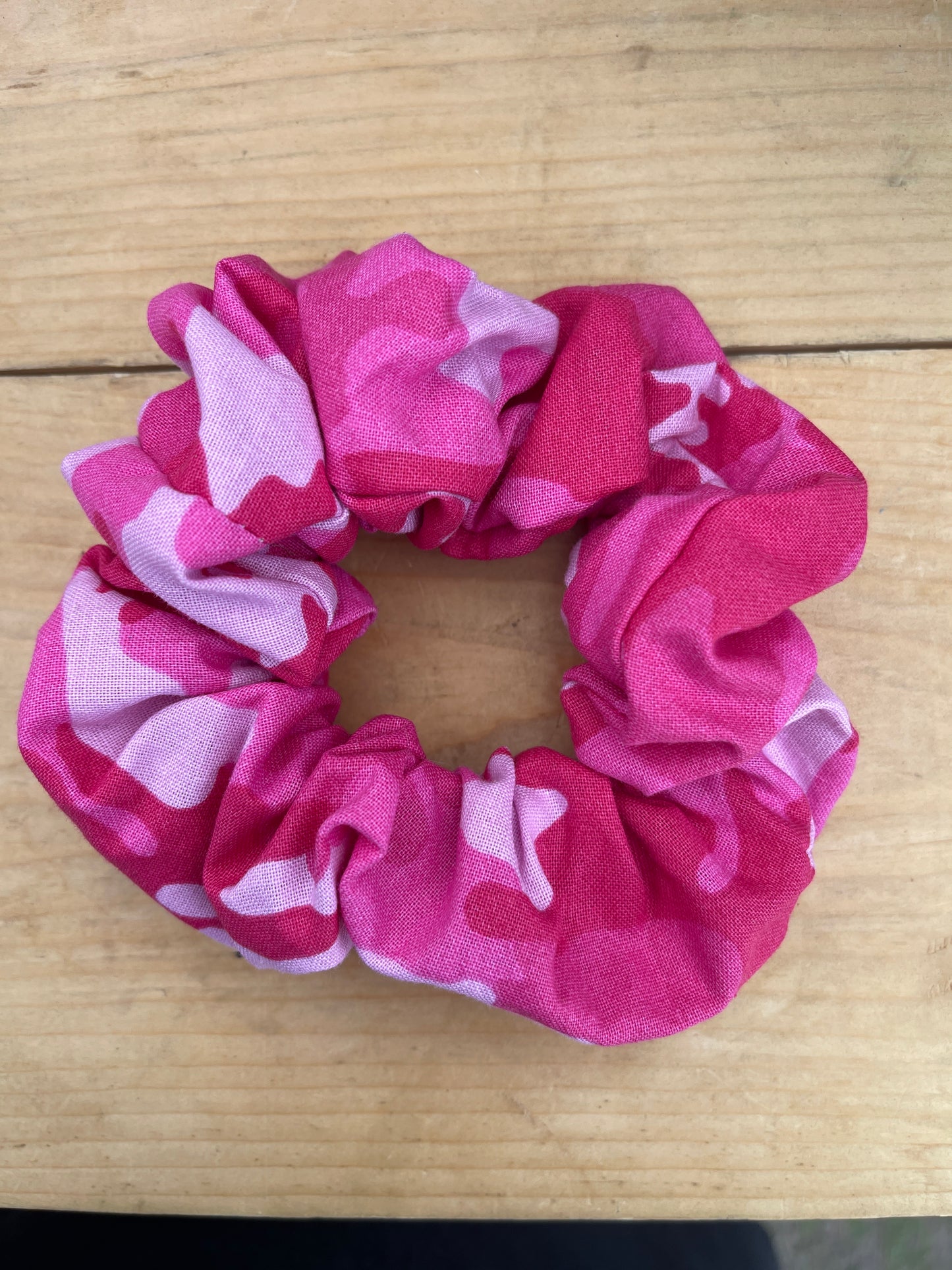 Pink Camo Scrunchie