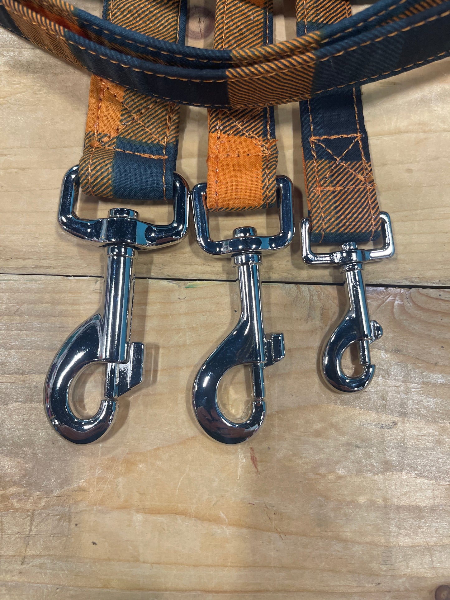 Orange Plaid Leash