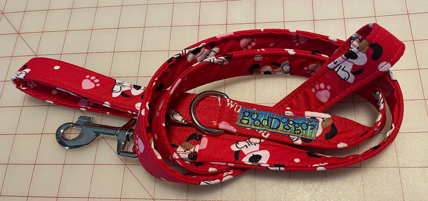 I Woof You (red) leash