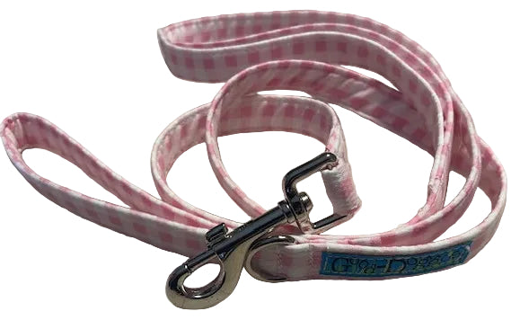 Pink Gingham Leash