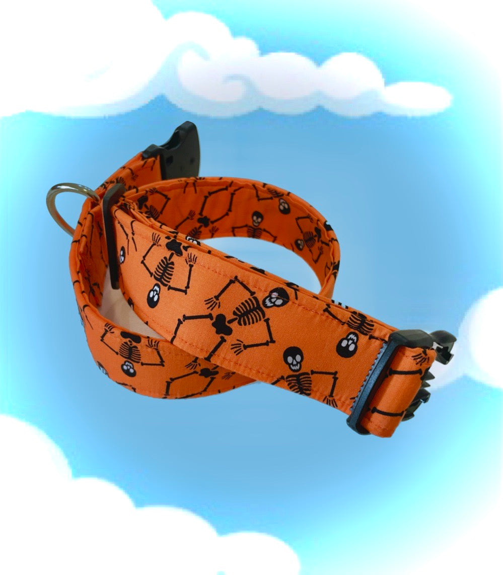 Orange Skeletons Collar