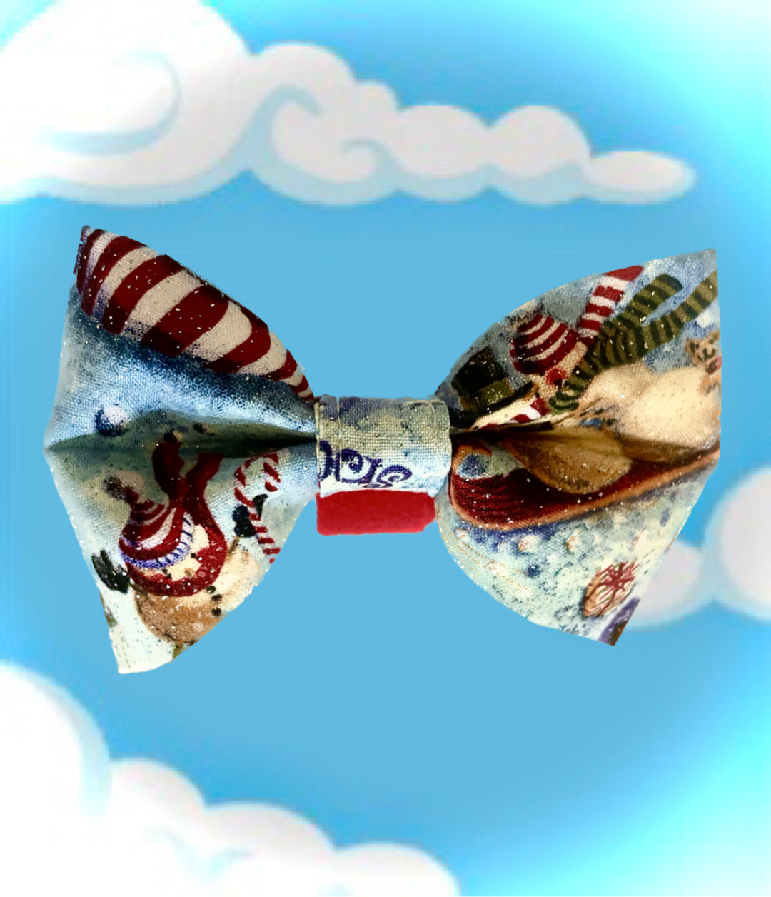 Sparkly Snowmen Bow Tie