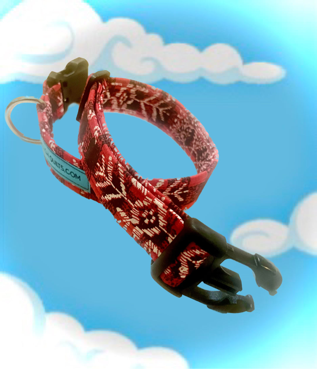 Red Check Snowflakes Collar