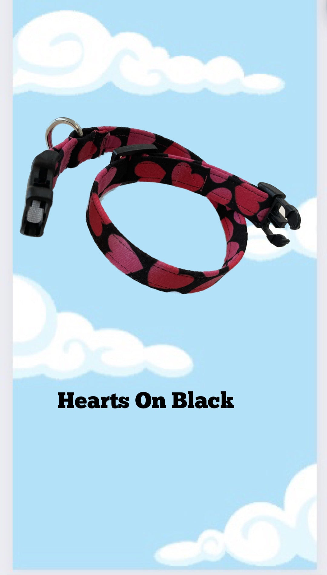 HEARTS ON BLACK Collar