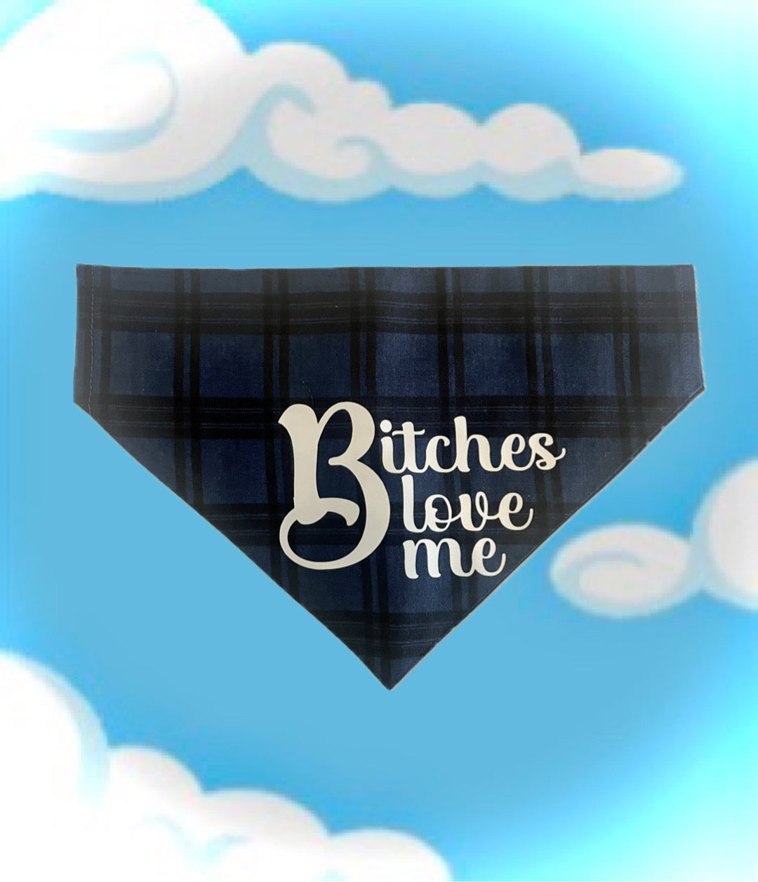 Bitches Love Me On Blue (Custom) Bandana