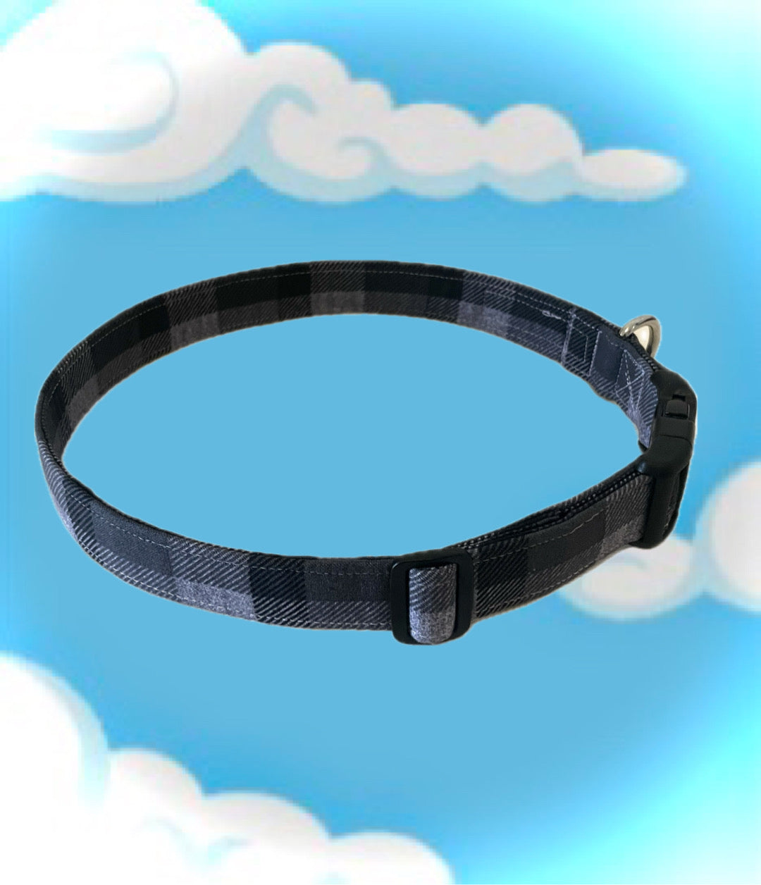Grey Checked Collar