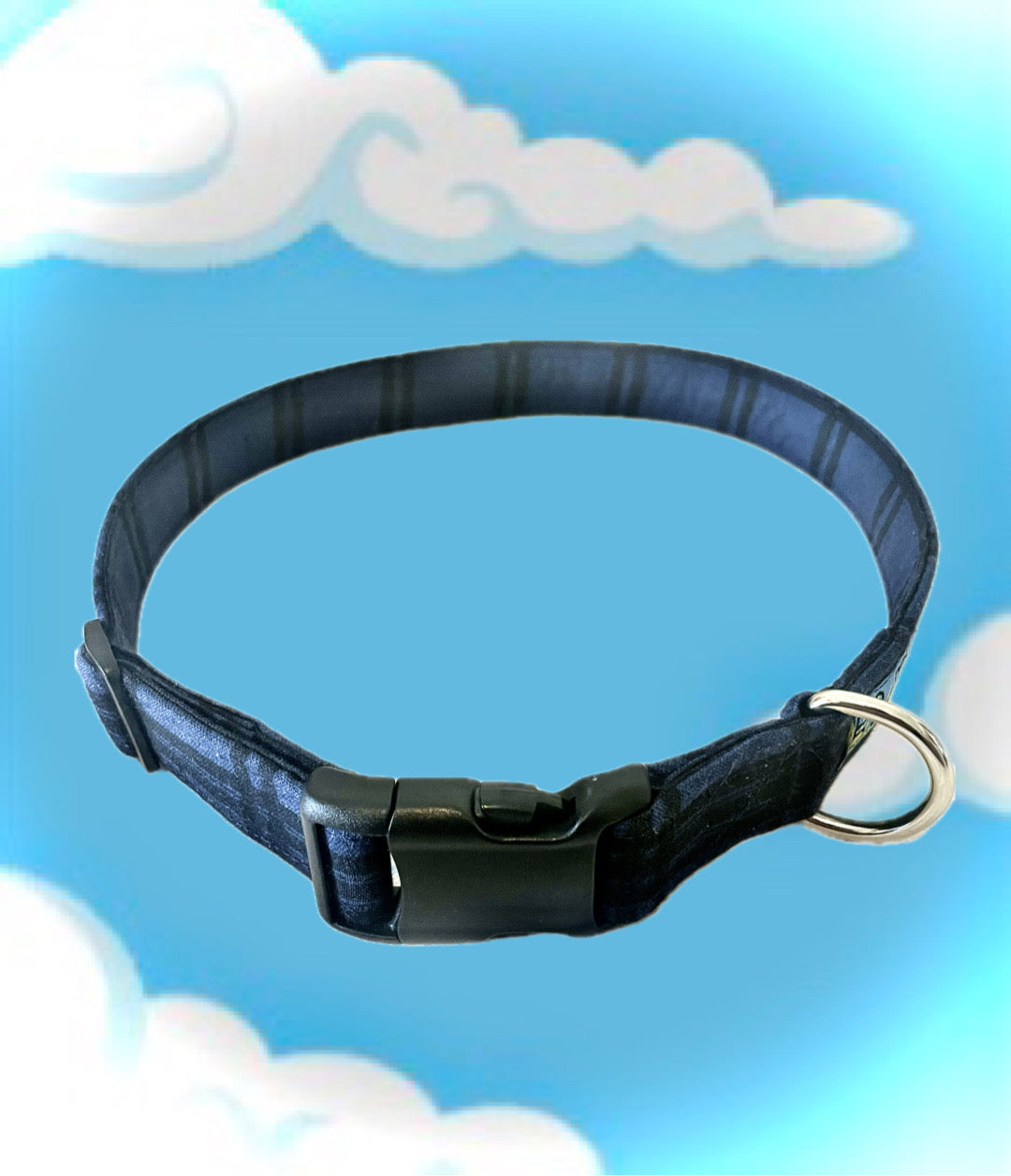 Dark Blue Check Collar