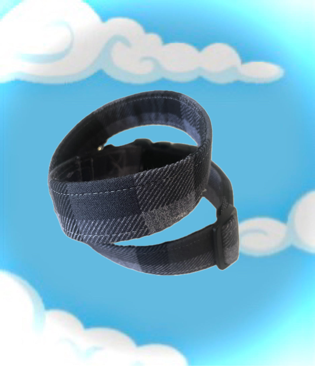Grey Checked Collar