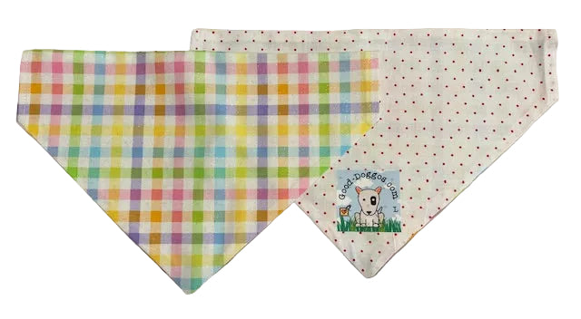 Pastel Plaid Sparkle Bandana