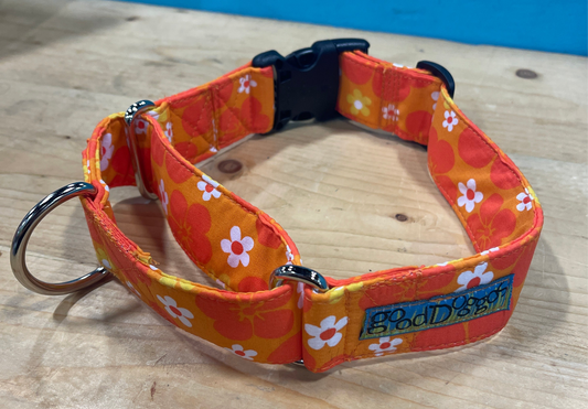 Orange Luau Martingale Collar