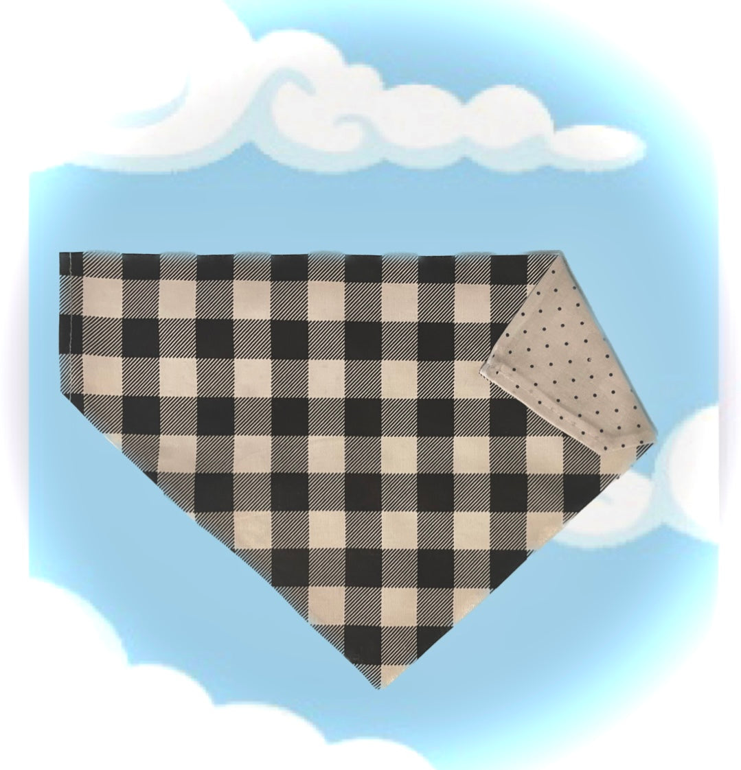 Black and White Check Bandana