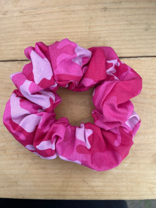 Pink Camo Scrunchie