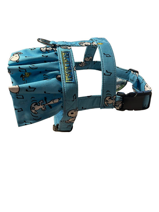 Snoopy on blue harness