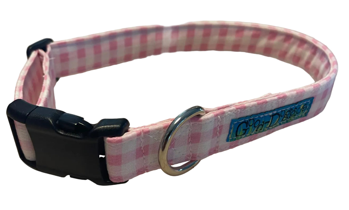 Pink Gingham Collar