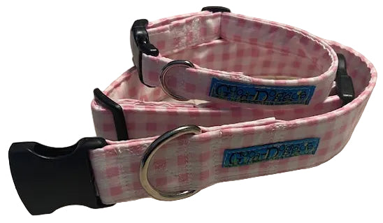 Pink Gingham Collar