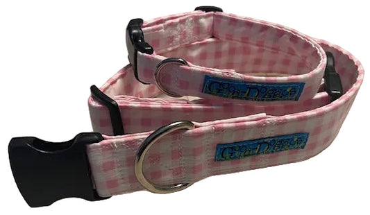 Pink Gingham Collar