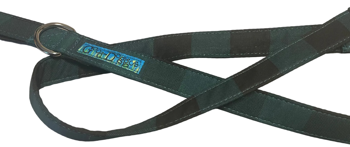 Buffalo Plaid Green Leash
