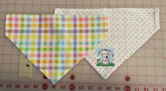 Pastel Plaid Sparkle Bandana